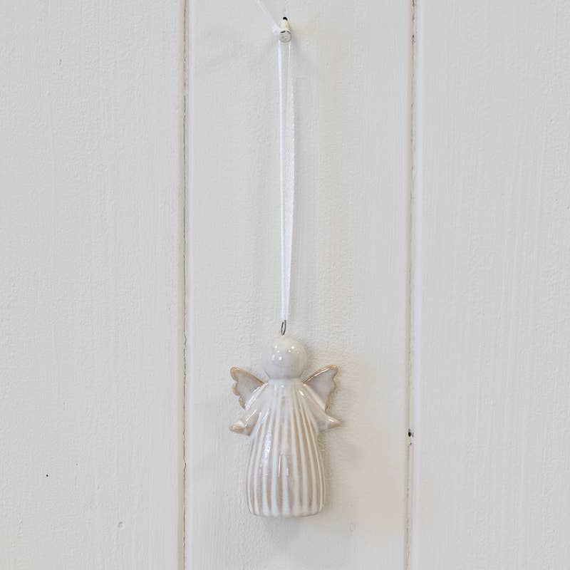 Hanging Ceramic Natural Angel