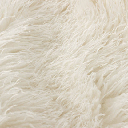Rowan Faux Fur Throw Ecru: Ecru / 130 x 175cm
