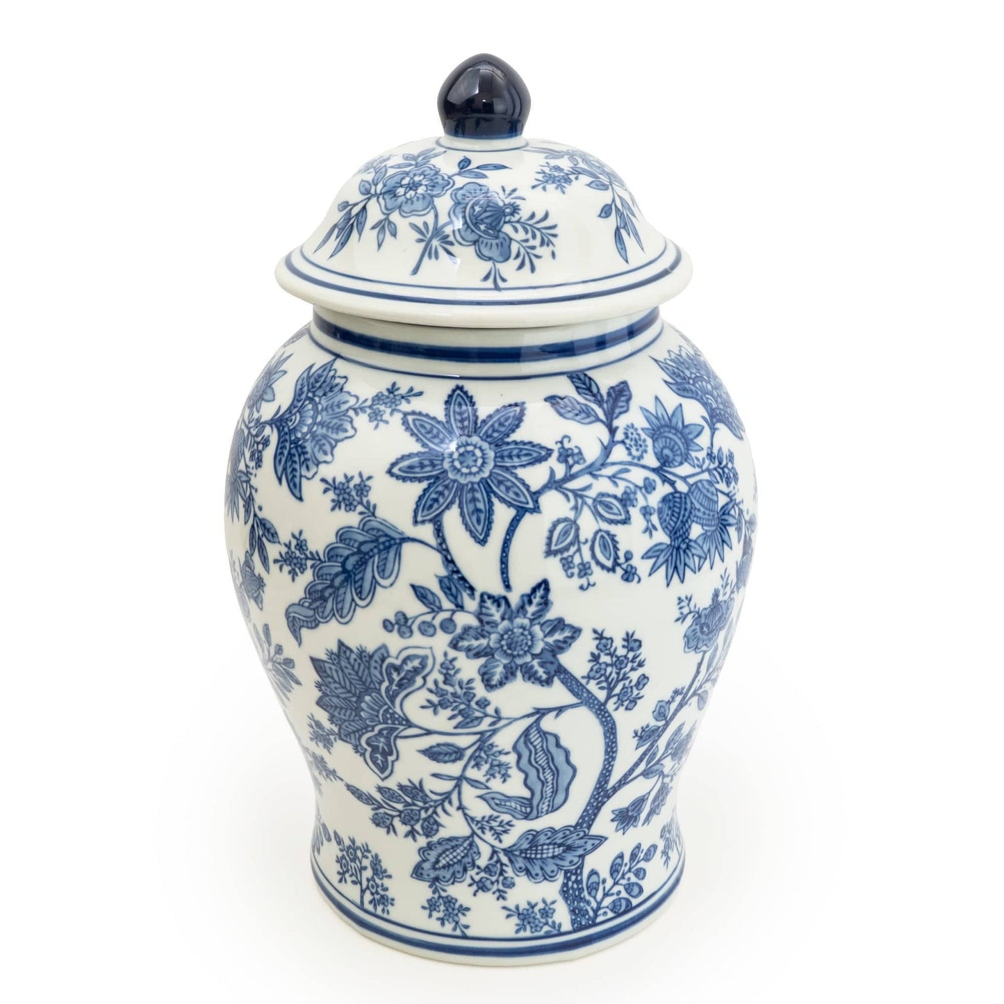 Sumatra Blue & White Large Ginger Jar 14” 1PK